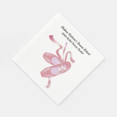 ピンクバレエトーシューズダンス披露宴 スタンダードランチョンナプキン (角)