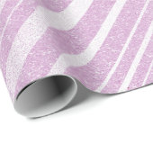 ピンクバレエパステルデリケートストライプラインズ ラッピングペーパー (ロールコーナー)