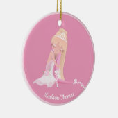 ピンクバレエパーソナライズされたダンサーセラミックオーナメント セラミックオーナメント (右)