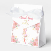 ピンクバレエパーソナライズされたダンサー フェイバーボックス (正面サイド)