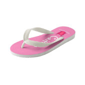 ピンクバレエパーソナライズされたツチュバレリーナダンスギフト キッズビーチサンダル (アングル)