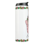 ピンクバレエパーソナライズされた靴 タンブラー (回転左)