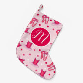 ピンクバレエポインテシューズツチュバレリーナダンス スモールクリスマスストッキング (正面 (吊り時))