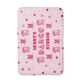 ピンクバレエポインテシューズツチュバレリーナダンス バスマット (正面縦)