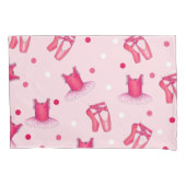 ピンクバレエポインテシューズツチュバレリーナダンス 枕カバー (正面)