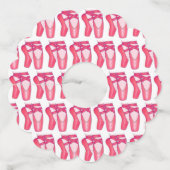 ピンクバレエポインテシューズリサイタルダンスバレリーナ ワイングラスタグ (正面)