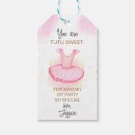 ピンクバレエ感謝していの誕生日 ギフトタグ