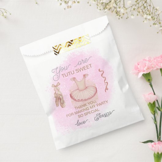 ピンクバレエ感謝していの誕生日 フェイバーバッグ (封をした状態)