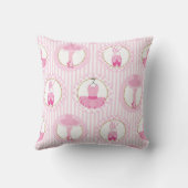 ピンクバレエ踊り – バレリナツチュダンサー クッション (裏面)