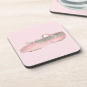 ピンクバレエ靴スリッパダンス先生バレリーナ コースター (左側)