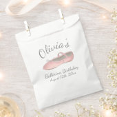 ピンクバレエ靴バレリーナ誕生日パーティーダンス フェイバーバッグ (クリップ留めされた状態)