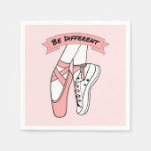 ピンクバレエ靴 スタンダードカクテルナプキン (正面)