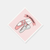 ピンクバレエ靴 スタンダードカクテルナプキン (角)