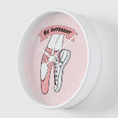 ピンクバレエ靴 壁時計 (傾斜)