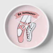 ピンクバレエ靴 壁時計 (正面)