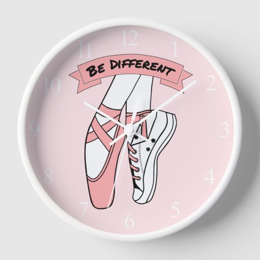 ピンクバレエ靴 壁時計 (正面)