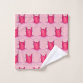 ピンクバレエTutuバレリーナダンサーの衣装 バスタオルセット (ウォッシュタオル)