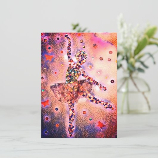 ピンクバレリナカワイイ踊りガールカスタムカード (スタンド正面)