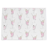 ピンクバレリナダンサーガール抱き枕 ラージペーパーバッグ (正面)