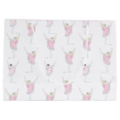 ピンクバレリナダンサーガール抱き枕 ラージペーパーバッグ (裏面)