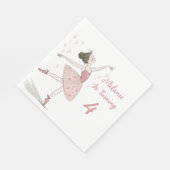 ピンクバレリナツチュガールペーパーナプキン スタンダードランチョンナプキン (角)