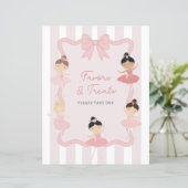 ピンクバレリナツチュキュート誕生日パーティーサイン (スタンド正面)