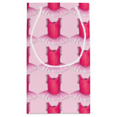 ピンクバレリナトゥスダンス先生抱き枕 スモールペーパーバッグ (裏面)