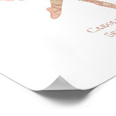 ピンクバレリナバニーガールズ子供部屋ベッドルームトドラー ポスター (角)