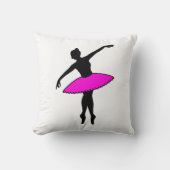 ピンクバレリナバレエダンサーツチュダンス先生 クッション (正面)