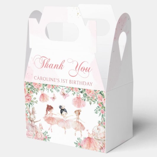 ピンクバレリナバレエ誕生日のビーフボックス フェイバーボックス (オープン)