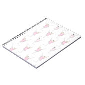 ピンクバレリナピンクダンサーガール ノートブック (左側)