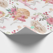 ピンクバレリナラッピング紙 ラッピングペーパー (角)