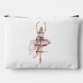 ピンクバレリーナで踊ると人生が良くなる アクセサリーポーチ (正面)