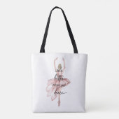 ピンクバレリーナで踊ると人生が良くなる トートバッグ (裏面)