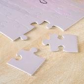 ピンクバレリーナウォーターカラーコンテンポラリーアート ジグソーパズル (側面)