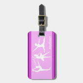 ピンクバレリーナカスタムバレエ ラゲッジタグ (正面縦)