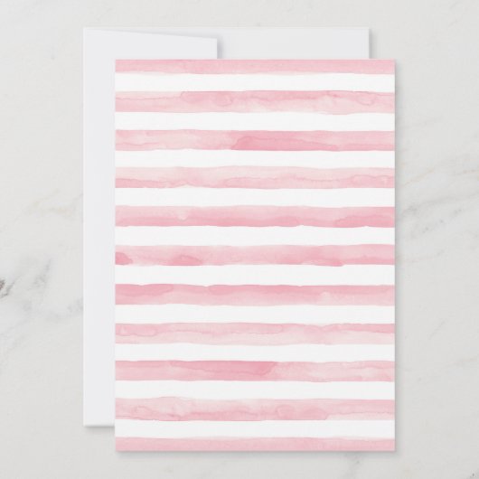 ピンクバレリーナガールバースデーパーティーへの招待 招待状 (裏面)