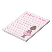 ピンクバレリーナバレエダンス先生to Doリスト ノートパッド (回転)