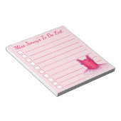 ピンクバレリーナバレエダンス先生to Doリスト ノートパッド (アングル)