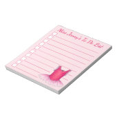 ピンクバレリーナバレエダンス先生to Doリスト ノートパッド (回転)