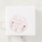 ピンクバレリーナバレエ誕生日パーティーメッセージカード フェイバータグ (インサイチュ)