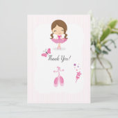 ピンクバレリーナバースデーパーティー サンキューカード (スタンド正面)