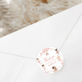 ピンクバレリーナバースデーパーティー ラウンドシール