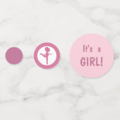 ピンクバレリーナベビーシャワー コンフェッティ