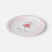 ピンクバレリーナユニコーンガールバースデーパーティー ペーパープレート (アングル)