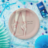 ピンクバレリーナ指先誕生日パーティー ペーパープレート (パーティー)