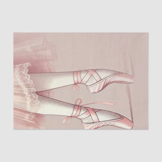 ピンクバレリーナ指先誕生日パーティー 薄葉紙 (正面)