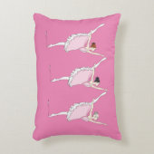 ピンクバレリーナ枕 アクセントクッション (正面(垂直))