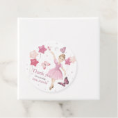 ピンクバレリーナ誕生日サンキューメッセージカード フェイバータグ (インサイチュ)