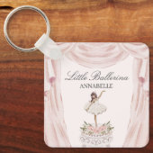 ピンクバレリーナ誕生日パーティーの好意 キーホルダー (正面)